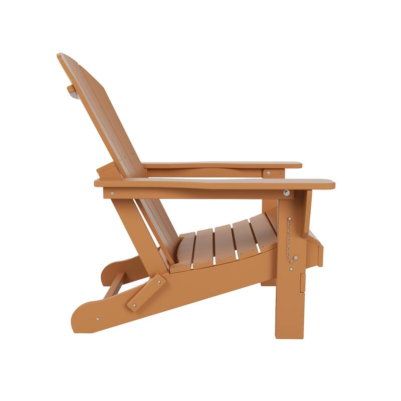 POLYTRENDS Laguna Folding Poly Eco-Friendly All Weather Outdoor Adirondack Chair
