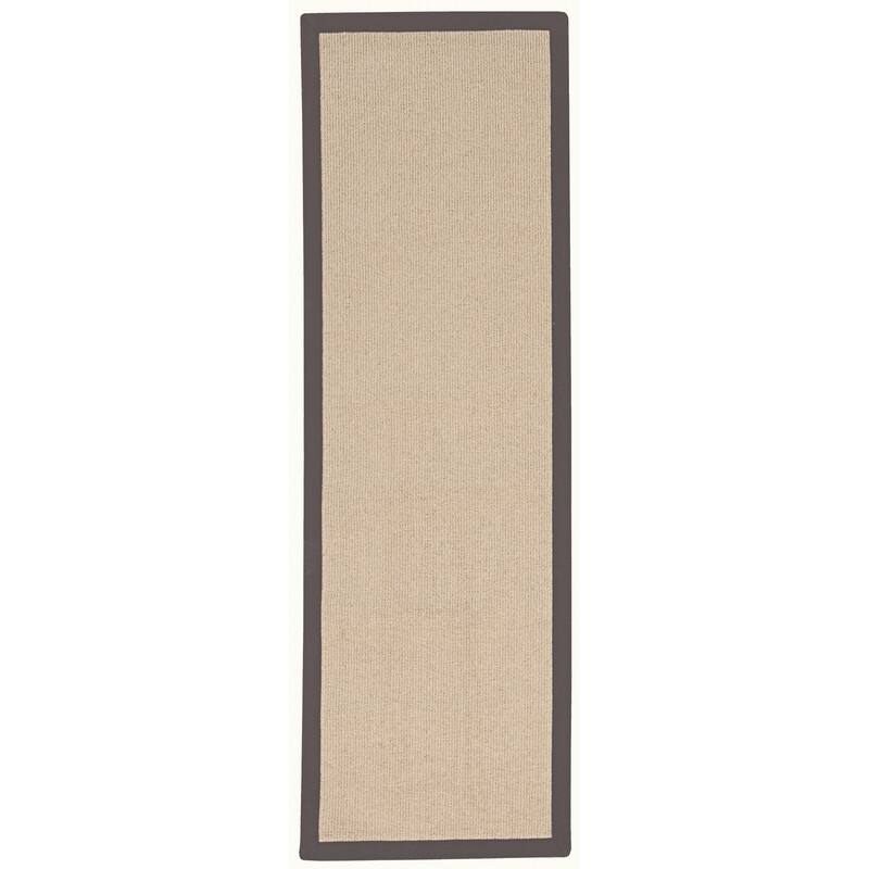Linon Athena Hand Crafted Classic Wool Rug - 2'6'' x 8' - Slate