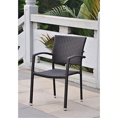 Regency Dining Chair - Square Back Wicker Style - Indoor Outdoor Furniture Set of 6 - 24