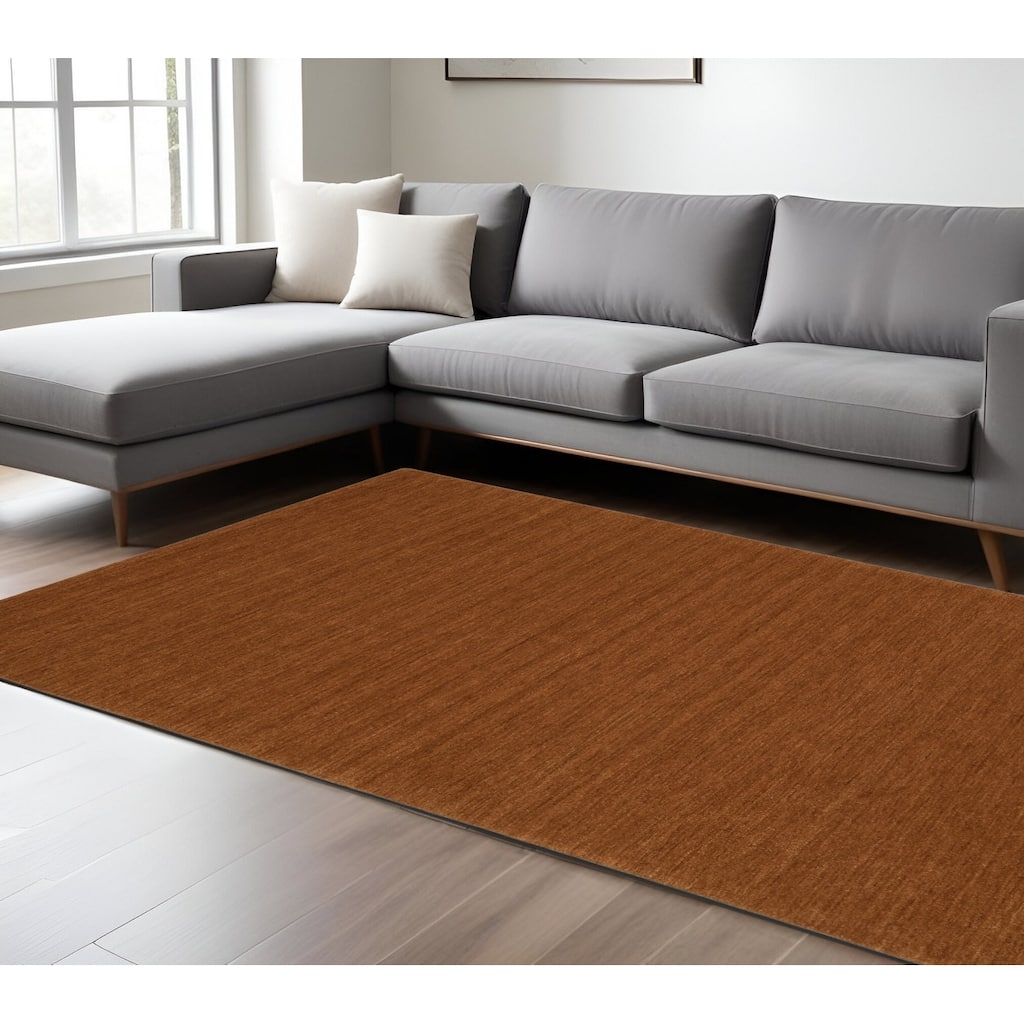 HomeRoots Solid Color Casual Rectangle Area Rug