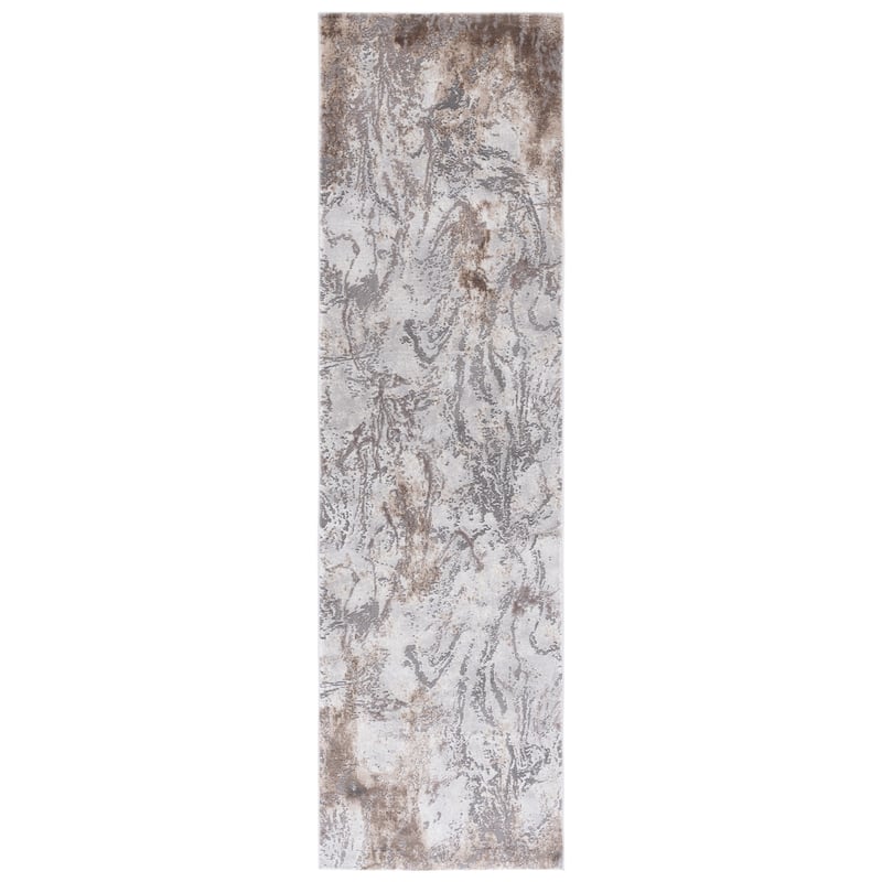 SAFAVIEH Craft Cupertina Modern & Contemporary Rug - 2'3" x 8' Runner - Grey/Taupe