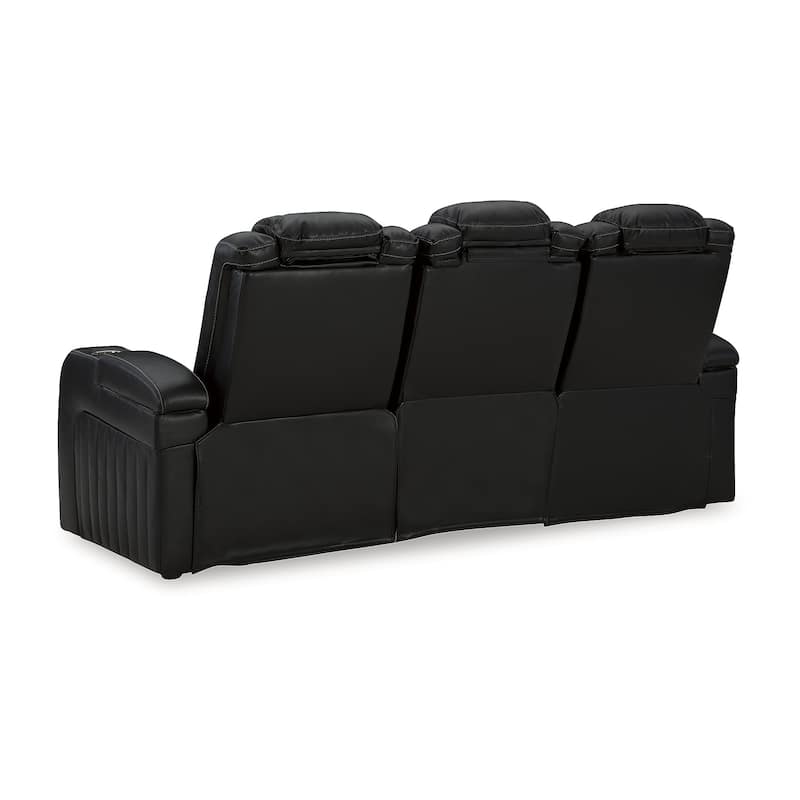 Signature Design by Ashley Caveman Den Midnight Power Reclining Sofa - 86" W x 42" D x 42" H