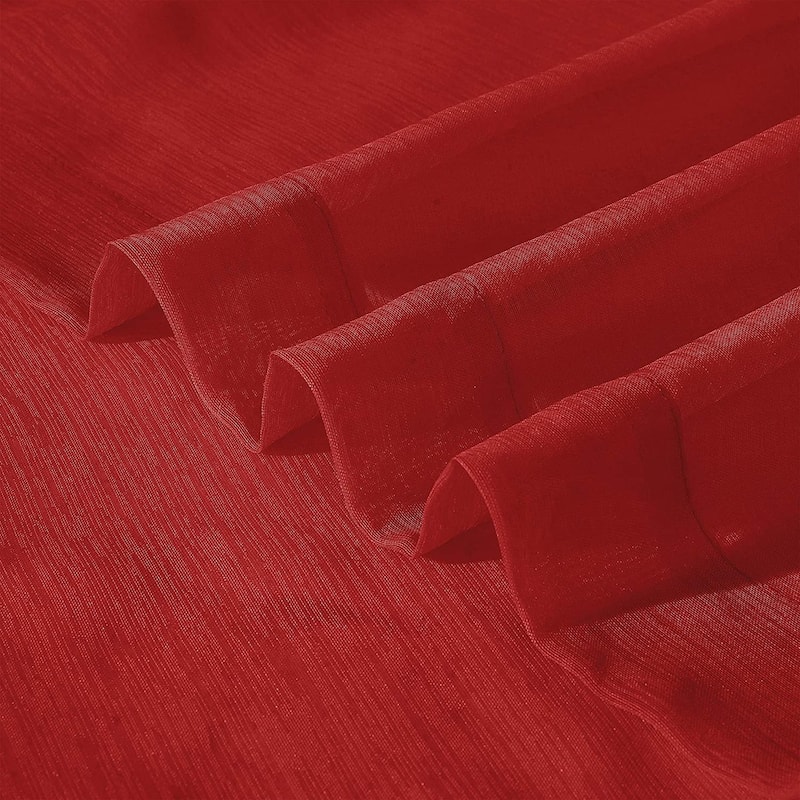 Dainty Home Malibu Extra Wide Curtains Solid Sheer Window Curtain Panel Pair