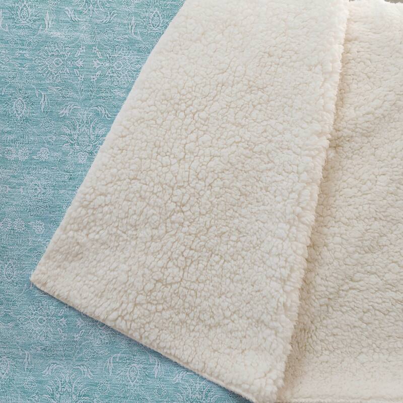 Premium Machine Washable Classic Traditional Sherpa Throw Blanket