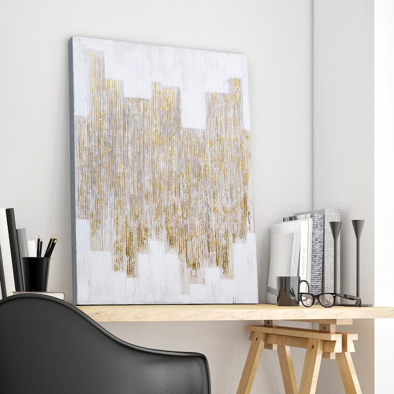 The City Textured Metallic Hand Painted Wall Art by Martin Edwards