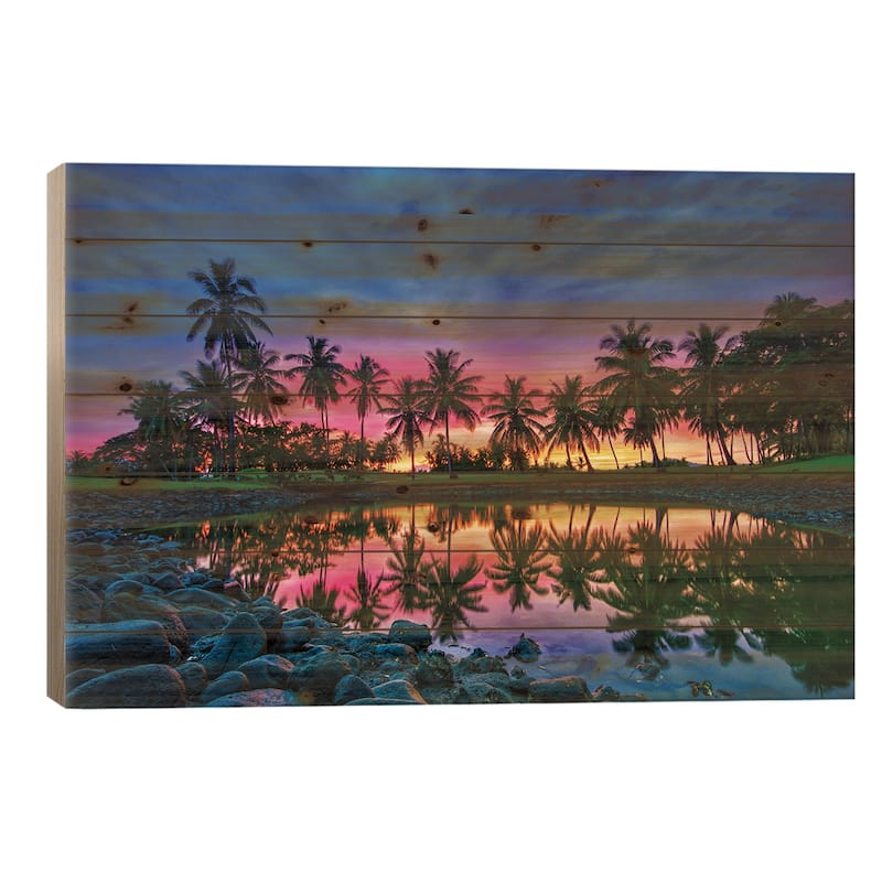 Fiji Print On Wood by Ben Mulder - Multi-Color - 18x26x1.5