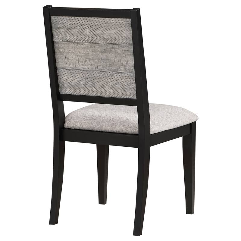 Elodie Grey and Black Wood Dining Side Chair (Set of 2)