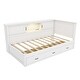 preview thumbnail 3 of 11, L-Shaped Bed Frame with 3 Drawers, Led Downlight and USB Port聽