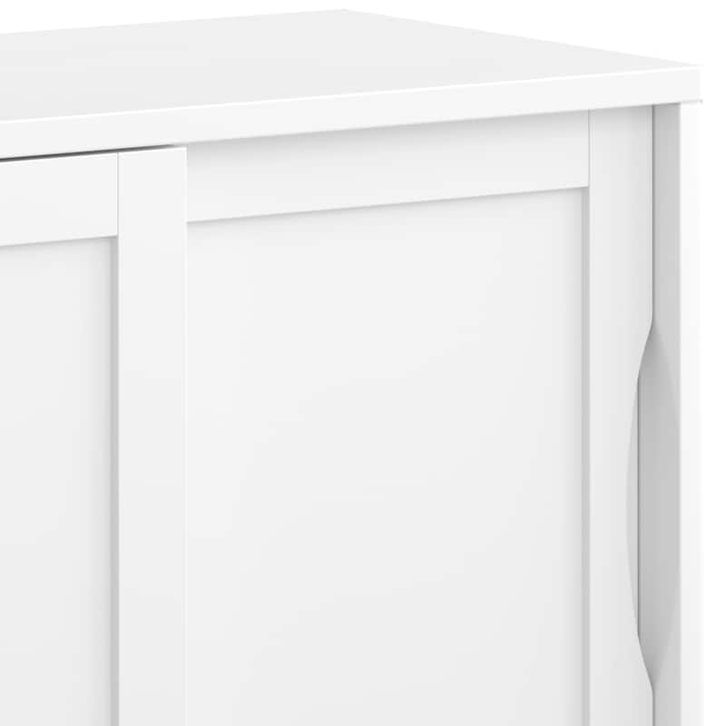 WYNDENHALL Pearson SOLID HARDWOOD 30 inch Wide Mid Century Modern Low Storage Cabinet - 30"w x 14"d x 31"h