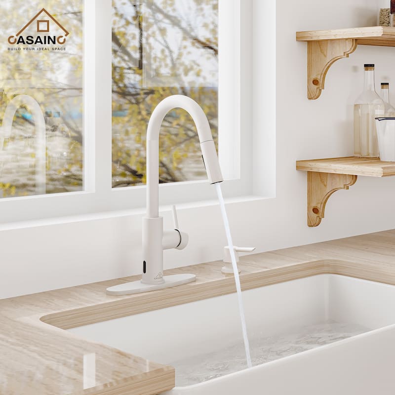 Pull Down Sprayer Kitchen Faucet with Infrared Sensor