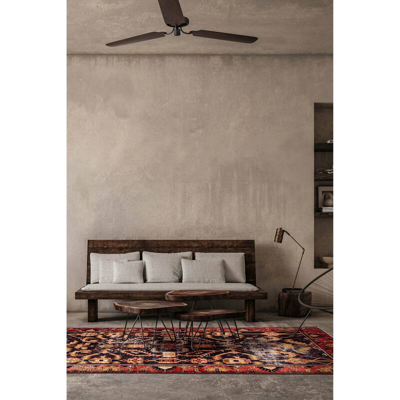 ECARPETGALLERY Hand-knotted Andelz Dark Brown Wool Rug - 4'2 x 6'11