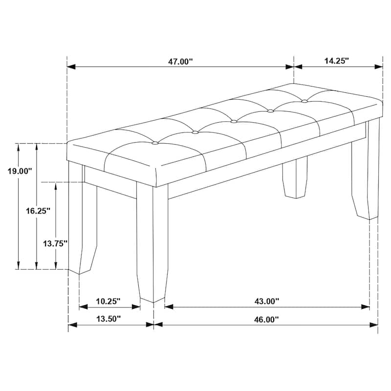 Dalila Rectangular Wood Frame Dining Table Set