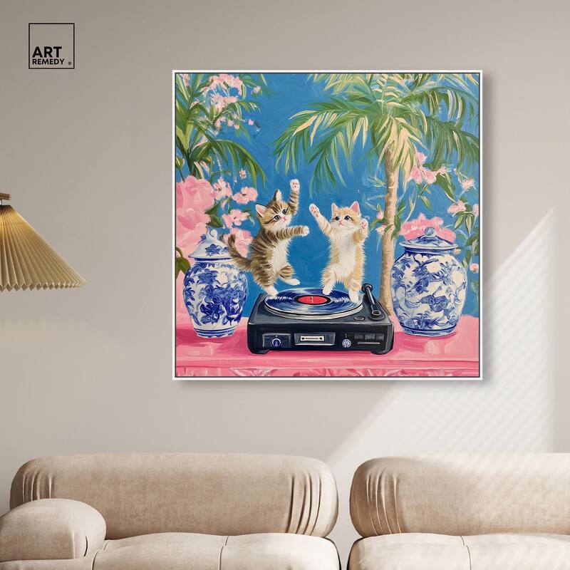 Turntable Twirlers Canvas by Art Remedy