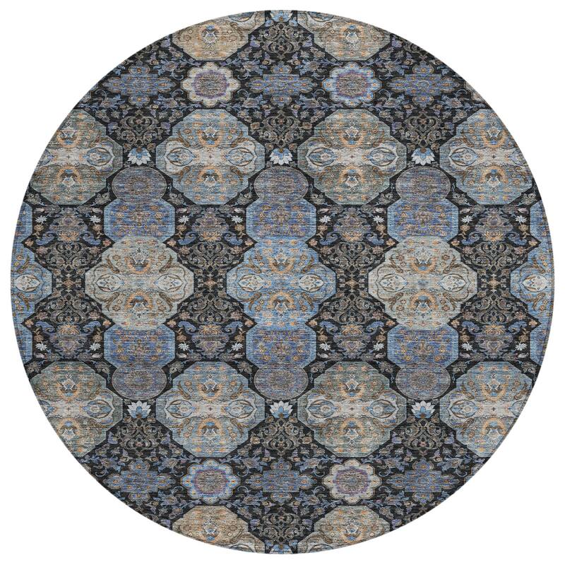 Machine Washable Indoor/ Outdoor Traditional Tracey Chantille Rug