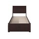 preview thumbnail 6 of 6, Portland Twin XL Platform Bed with Footboard & 2 Storage Drawers in Espresso