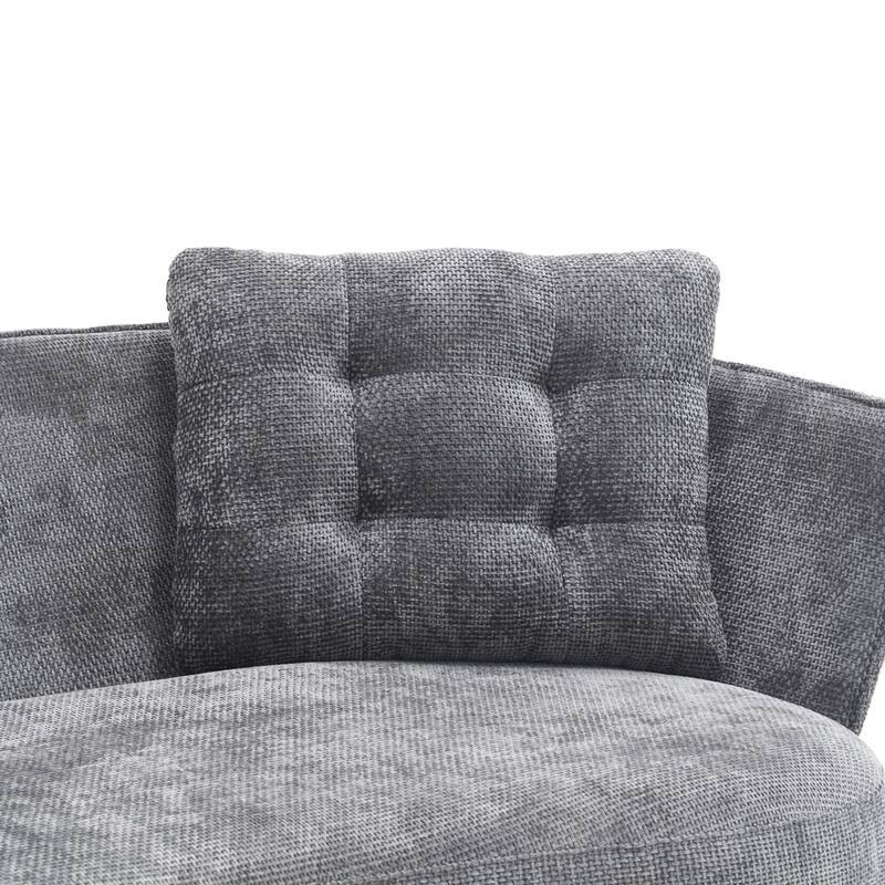 Upholstered Couch with Golden Metal Legs