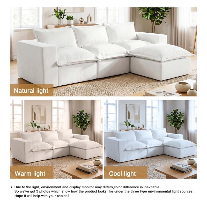 Comfy Cloud Couch Plush Modular Sectional Sofa For Living Room