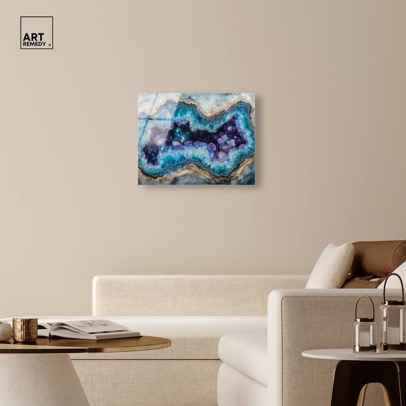 Stellar Shard Core Acrylic by Art Remedy, Ready to Hang