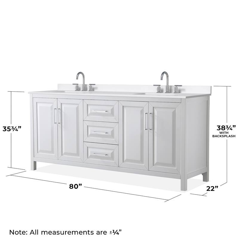 Wyndham Collection WCV252580D-QTZ-US3M70 Daria 80" Free Standing