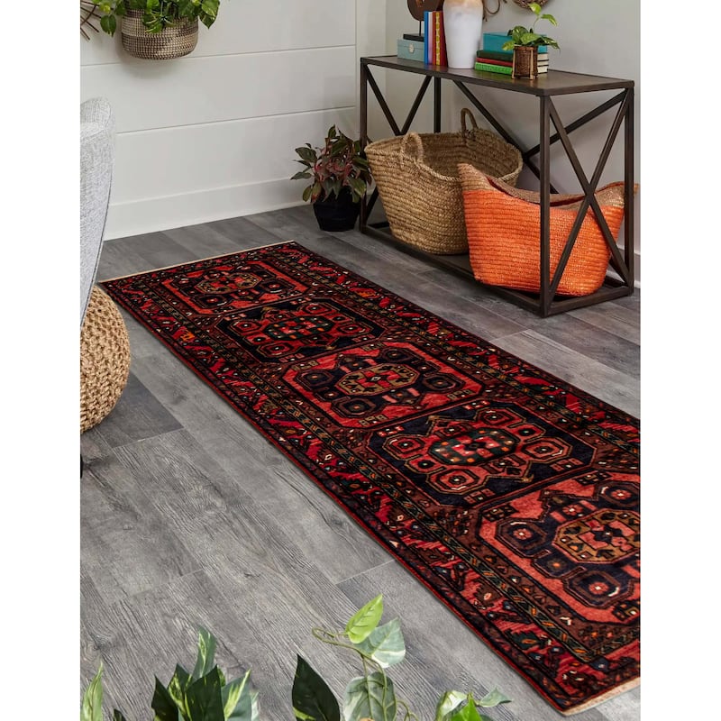 ECARPETGALLERY Hand-knotted Konya Anatolian Navy Wool Rug - 3'8 x 10'0