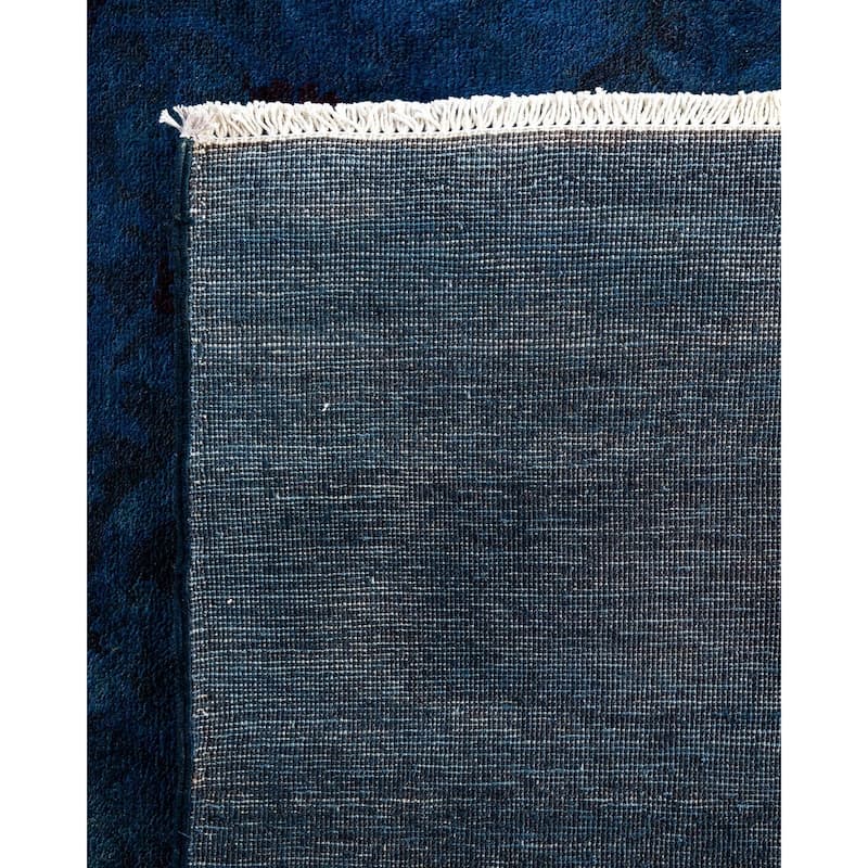 Vibrance One-of-a-Kind Hand-Knotted Area Rug - Blue, 9' 0" x 12' 1" - 9' 0" x 12' 1"