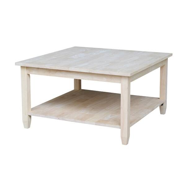 slide 1 of 5, Copper Grove Chrysotome Square Unfinished Solid Parawood Coffee Table Unfinished - Wood