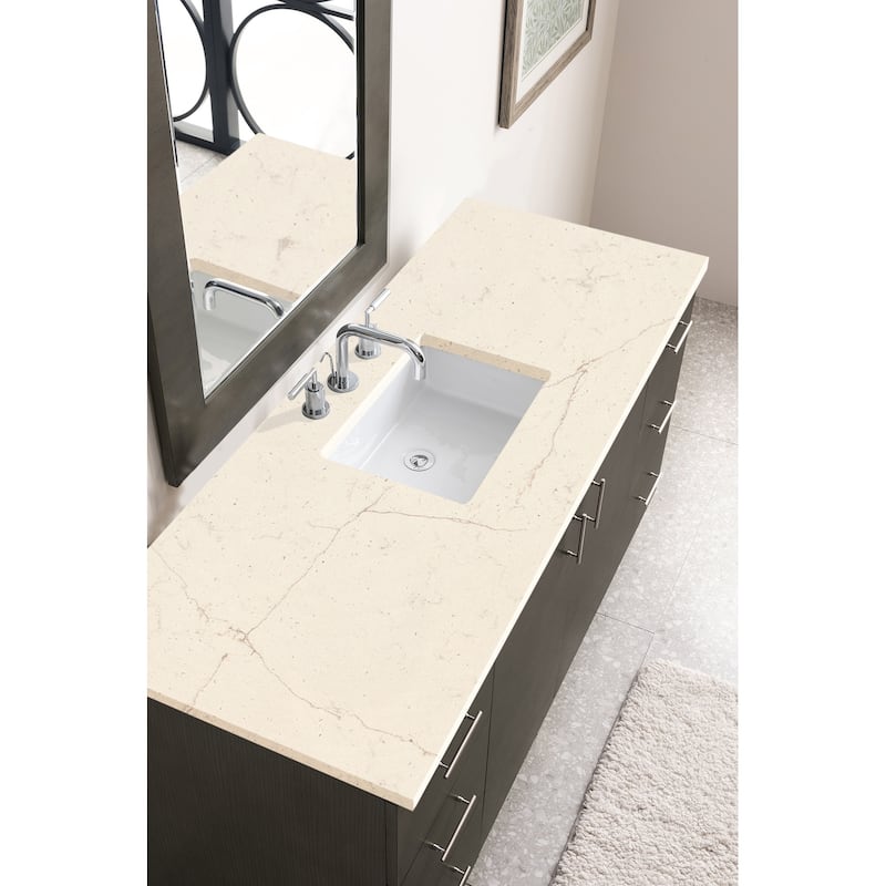 James Martin Vanities Metropolitan 60" Single Vanity, Silver Oak