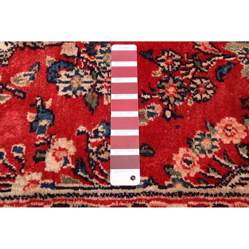 ECARPETGALLERY Hand-knotted Andelz Red Wool Rug - 4'2 x 6'7
