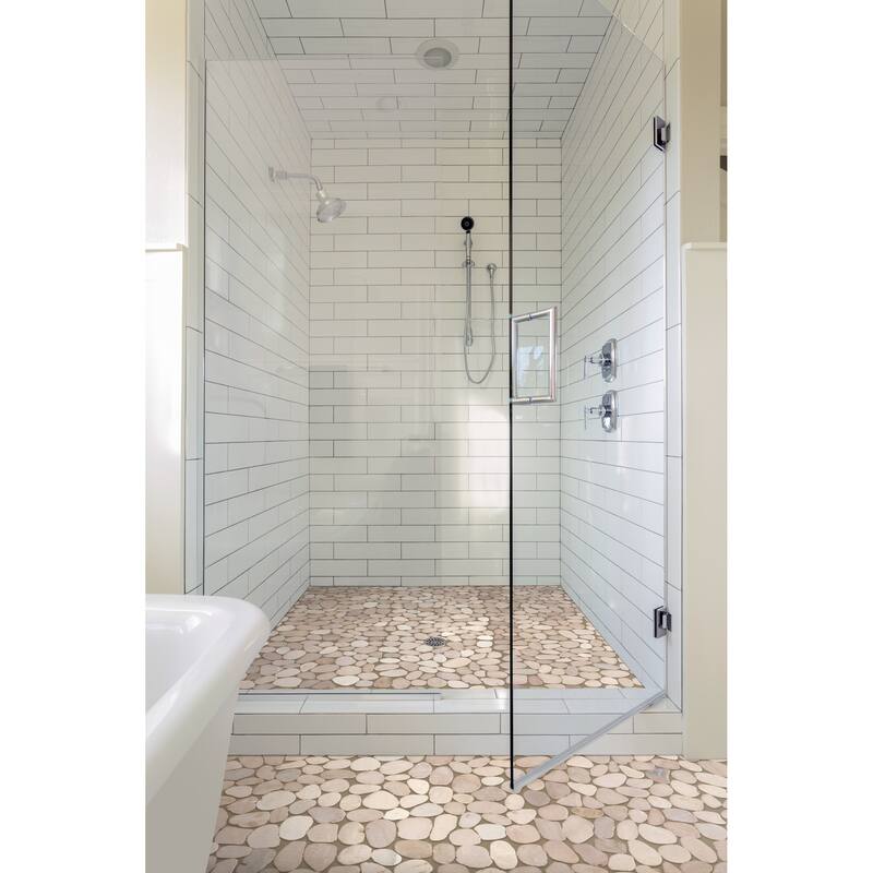 Sliced Pebble 11 in. x 11 in. Mesh-Mounted Mosaic Wall and Floor Tile