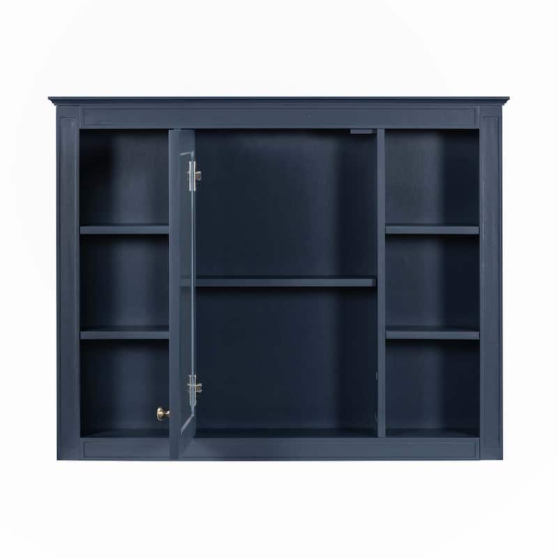 36"Bathroom Vanity with Medicine Cabinet, Royal Blue Mirror Cabinet