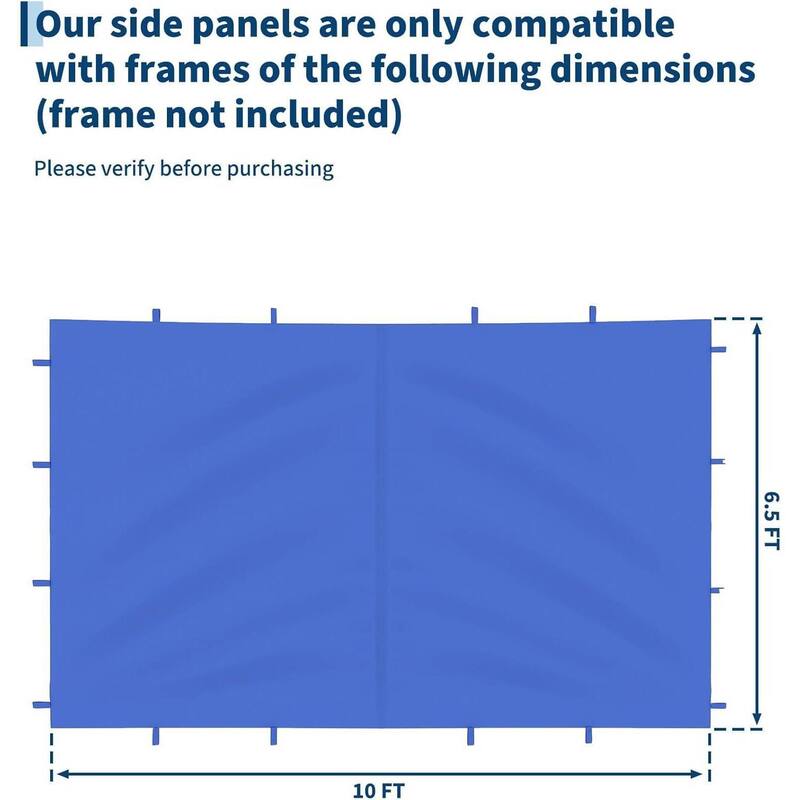 4-Piece Waterproof Replacement Tent Sidewalls, SunWall Panels for 10x10ft Pop Up Canopy (Canopy Tent NOT Included) - N/A