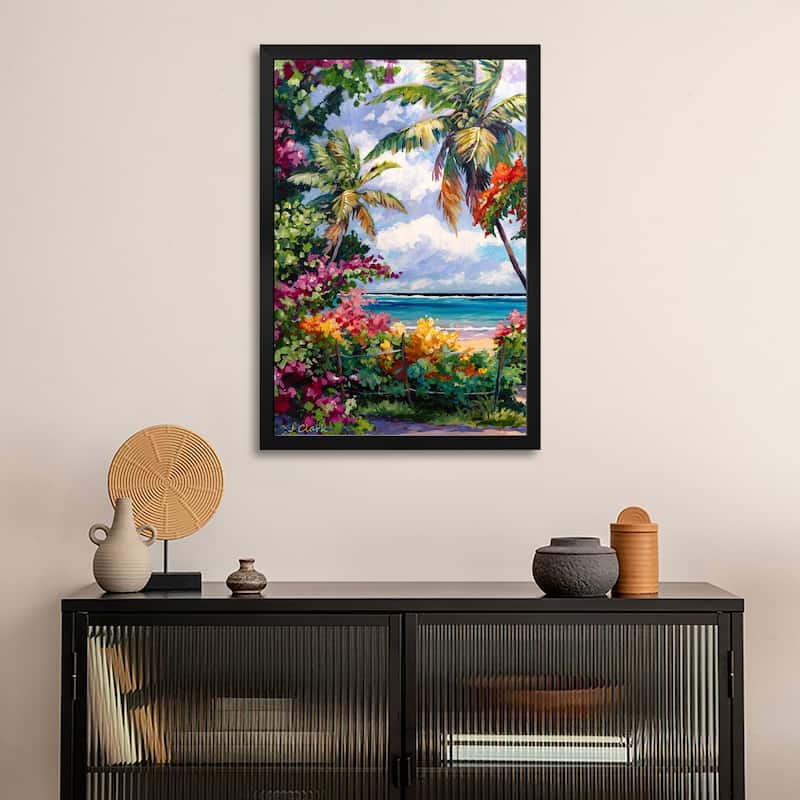 Colourful Beach View Premium Framed Poster by John Clark