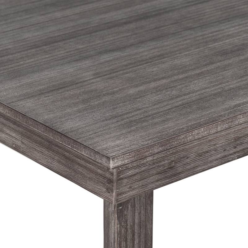 Gray Farmhouse 5-Piece Counter Height Dining Table Set with 4 Chairs