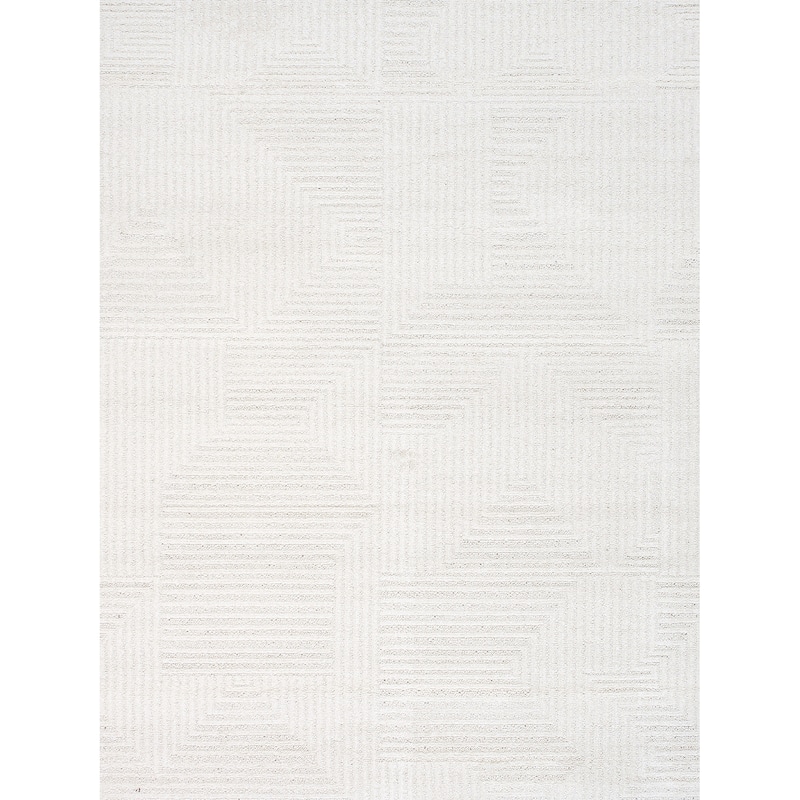 Pasargad Home Turkish Sutton Striped Ivory Area Rug