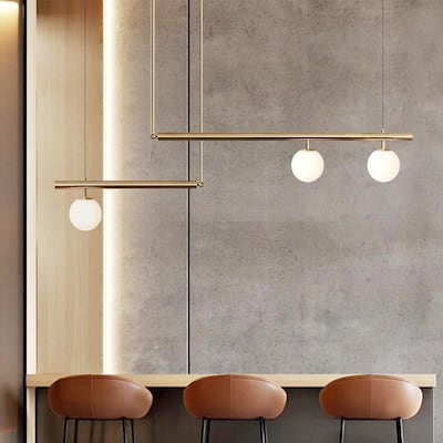 3-light Kitchen Island Linear Pendant Light