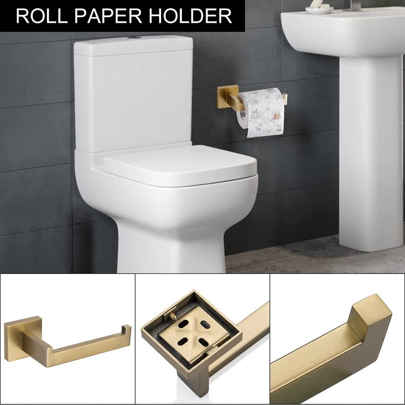 Topcraft Wall Mounted Stainless Steel Bathroom Accessory Set of 5