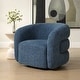 preview thumbnail 5 of 8, Uttermost Junie Blue Swivel Barrel Chair