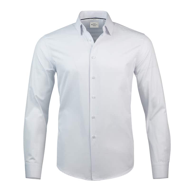 Ben Sherman Men's Basketweave Dobby Dress Shirt - Slim Fit