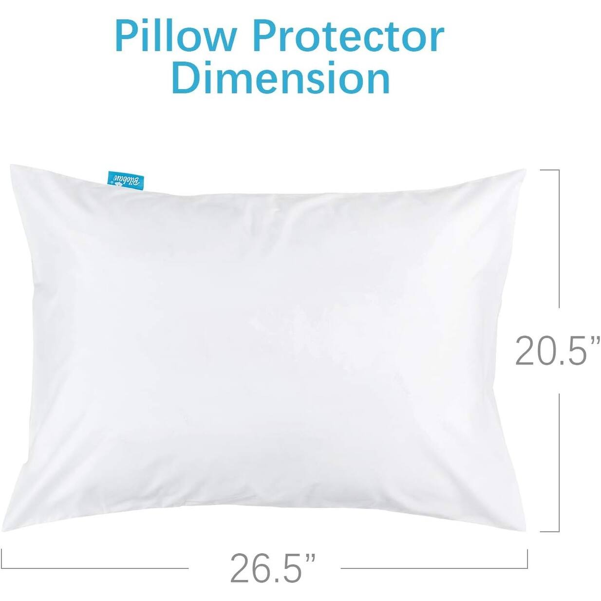 4 Pack Waterproof Pillow Protectors with Zipper by Biloban - White - On ...