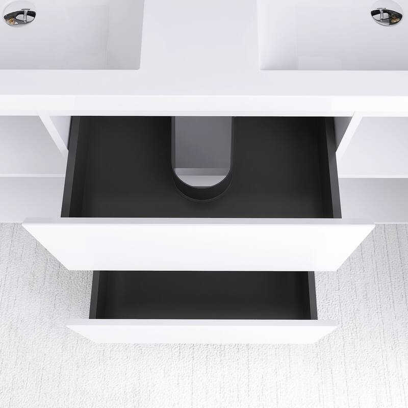 Floating Bathroom Vanity with Integrated Resin Top
