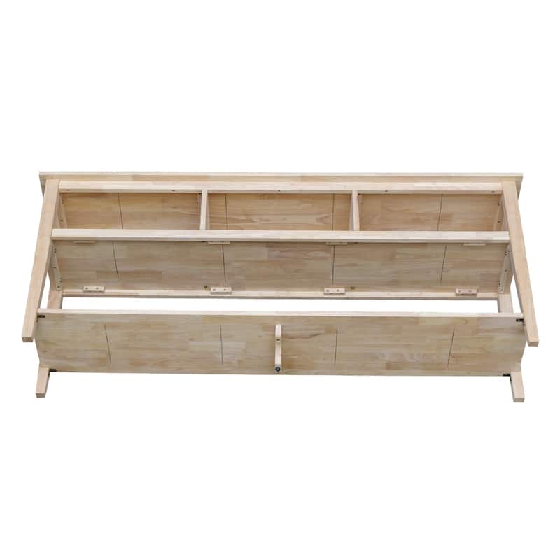 Solid Parawood Entertainment Stand - 72"W x 17"D x 30"W