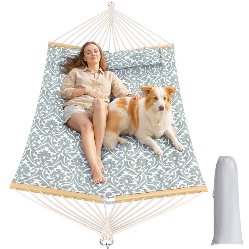 EROMMY Modern Portable Hammock, Hand-Woven Ropes, Anti-Tipping Design for Backyards, Beaches & Campsites