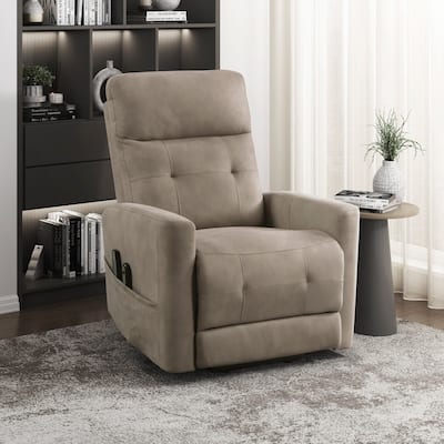 Jeanne Textured Microfiber Power Lift Chair with Massage and Heat