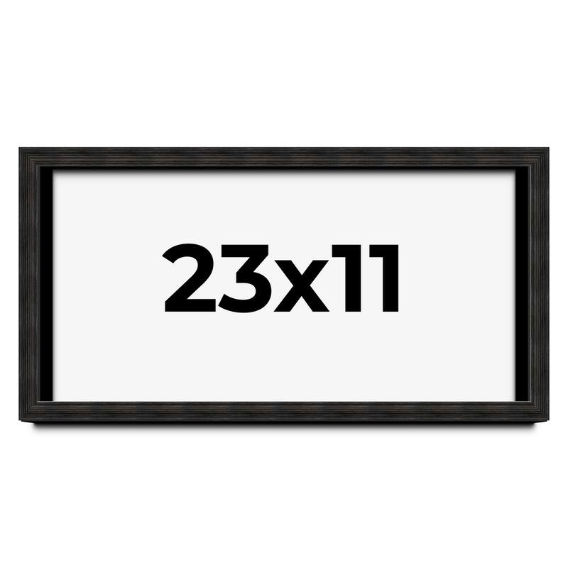 23x11 Shadow Box Black Rustic Barnwood Display Frame | 1.125 Inch