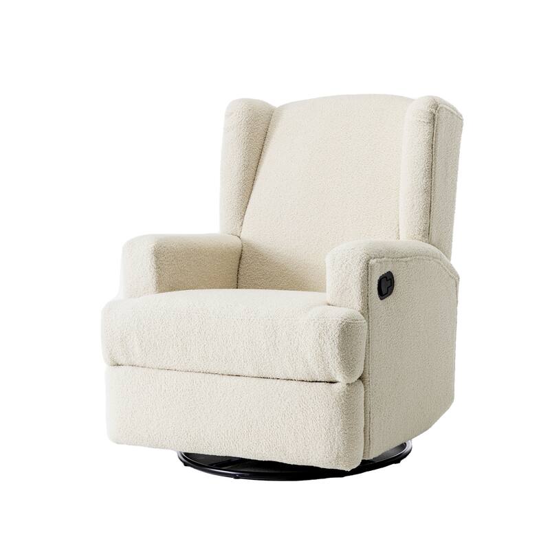 Swivel Wingback Glider Rocker Nursery Recliner Chair