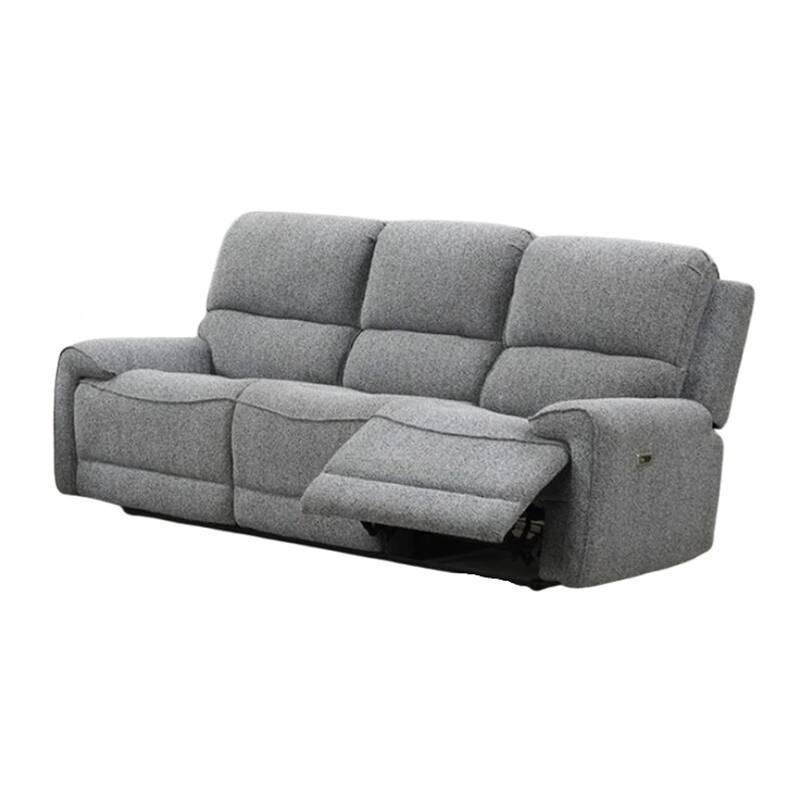 Cote Sofa, Power Reclining, Gray Boucle, USB Charging Ports, 83 Inch