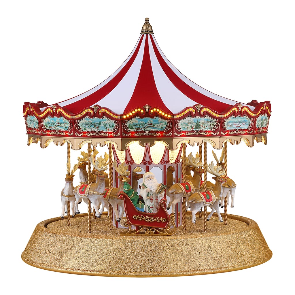 17 in. Animated Sparkle Carousel