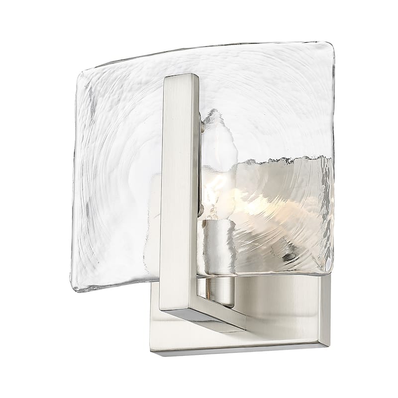 Aenon 6.875" Wide 1-Light Wall Sconce with Hammered Water Glass