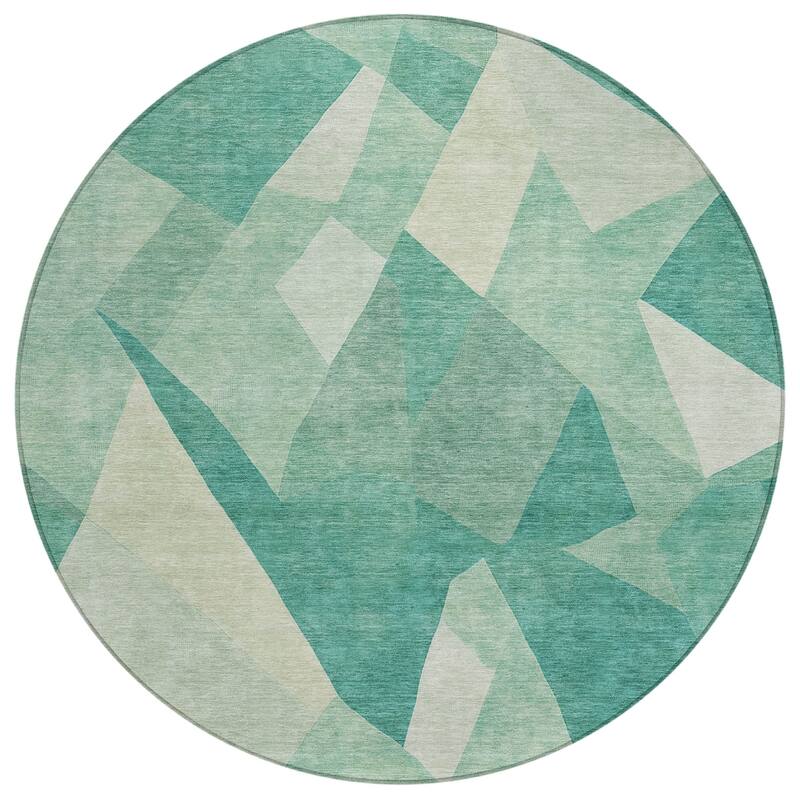 Machine Washable Indoor/ Outdoor Modern Queby Chantille Rug