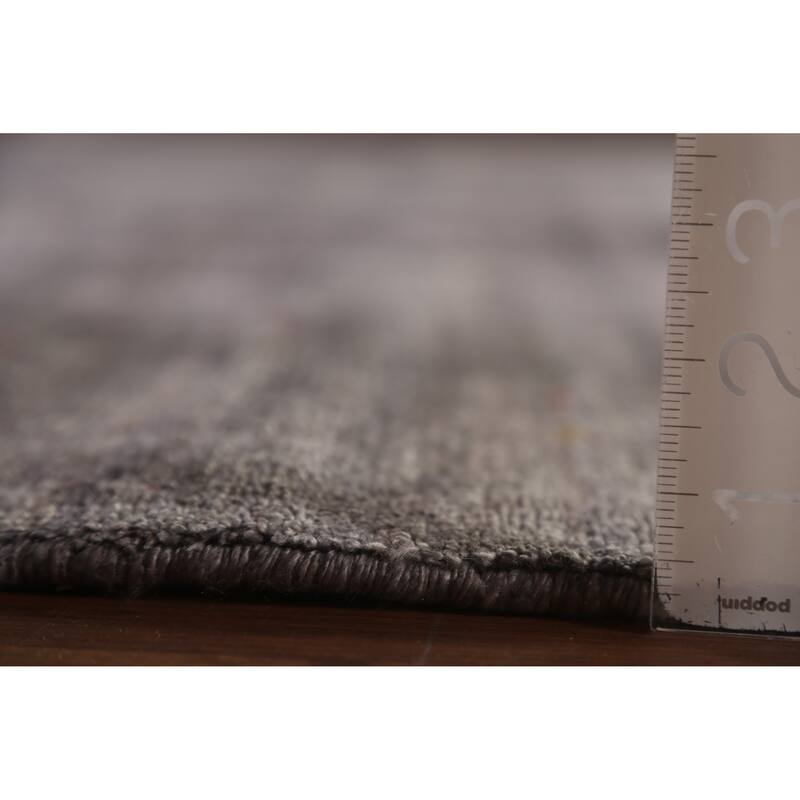 Gray Gabbeh Oriental Area Square Area Rug Handmade Silk Carpet - 9'11"x 10'7"